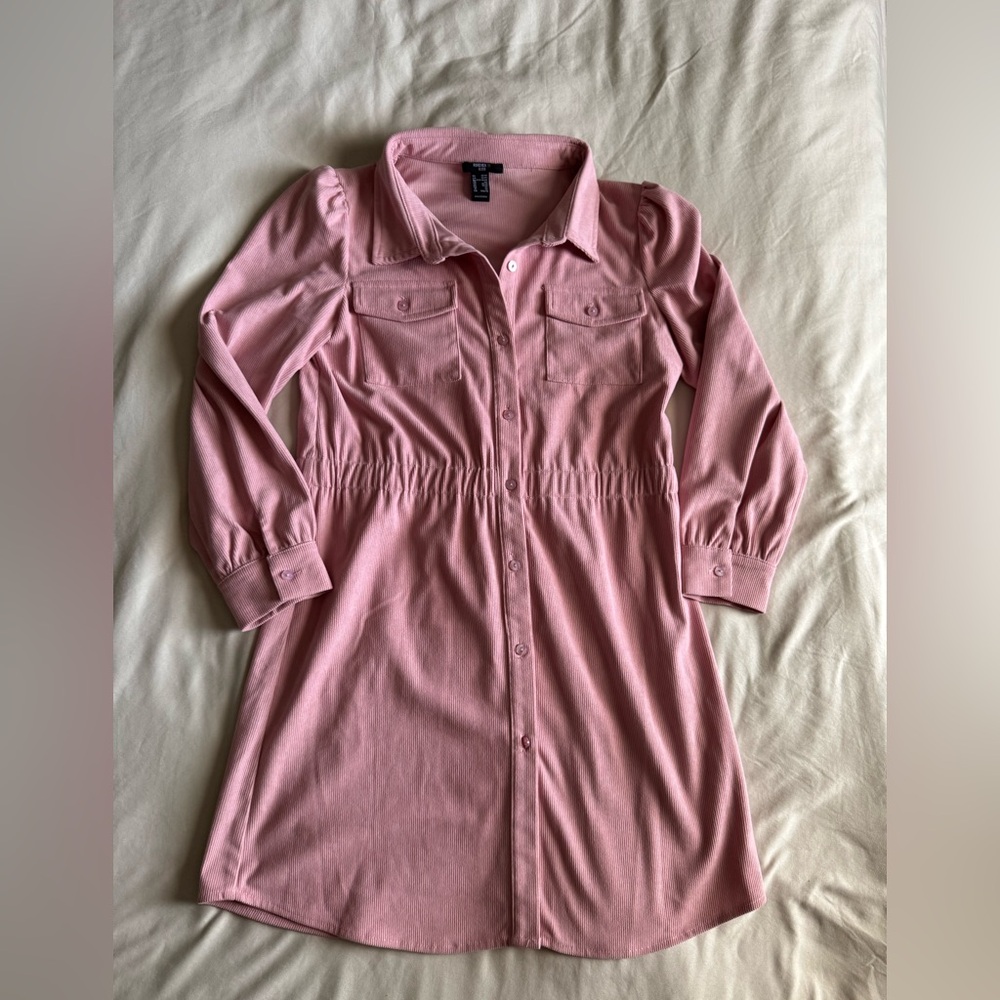 Forever 21 pink corduroy dress